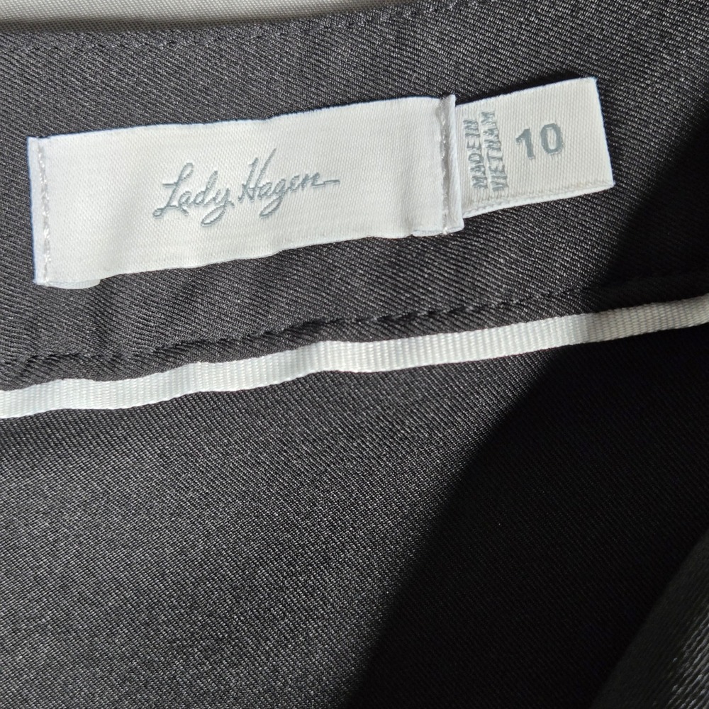 Lady Hagen Golf Shorts Womens 10 Black Performance Activewear Pockets Sporty 7" - Picture 4 of 9